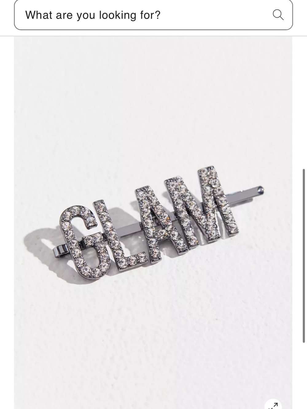 Kitsch GLAM Crystal Letter Hair Pin - Silver Sparkle